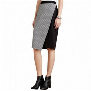 HD in Paris | Anthropologie | Addie Quilted Black & White Pencil Skirt - Size 4